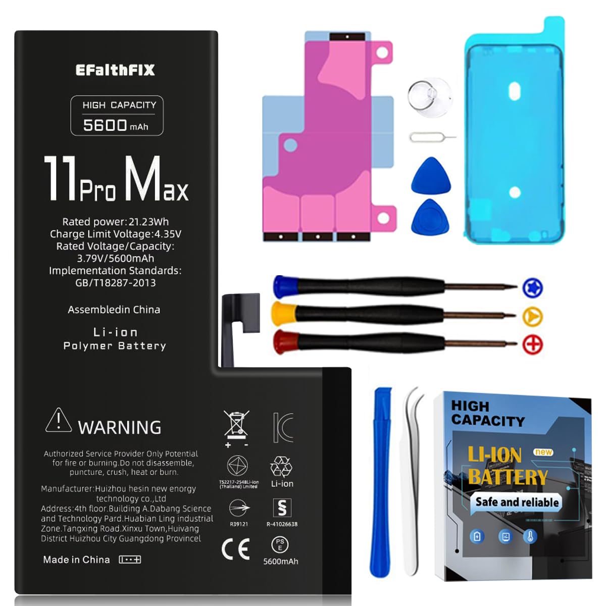 Amazon.com: EFAITHFIX 5600mAh Upgraded Replacement Battery